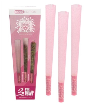 Medusa Pre-Rolled KS Cones mit ø6mm Aktivkohlefilter - ROSÉ Edition